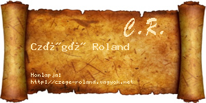 Czégé Roland névjegykártya