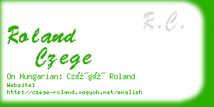 roland czege business card